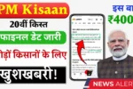 PM Kisan 20th Installment